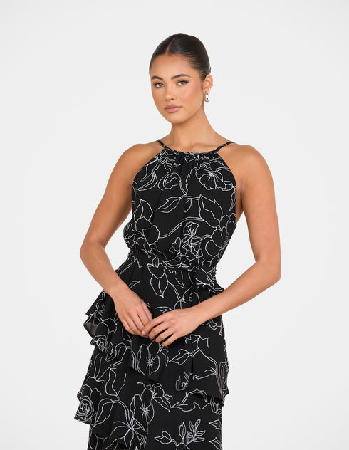 Yva Tiered Midi Dress
